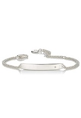 admirable little silver adjustable baby id bracelet